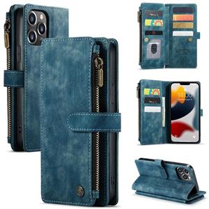 Caseme-C30 PU + TPU multifunctionele horizontale flip lederen tas met houder & kaart slot & portemonnee & rits zak voor iPhone 13 pro max