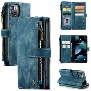 Caseme-C30 PU + TPU multifunctionele horizontale flip lederen tas met houder & kaart slot & portemonnee & rits zak voor iphone 13