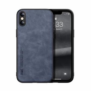 huismerk Huidgevoel magnetisch lederen rug telefoonhoesje voor iPhone XS Max