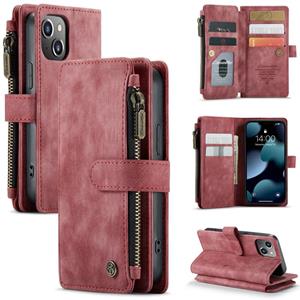 Caseme-C30 PU + TPU Multifunctionele Horizontale Flip Lederen Case Met Houder & Card Slot & Portemonnee & Rits Pocket voor iPhone 13 Mini