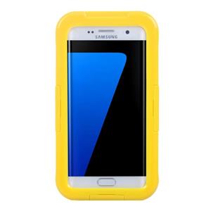 Huismerk Samsung Galaxy S7 Edge / G935 beschermend IPX8 waterdicht Siliconen + kunststof Hoesje met draagriem (geel)