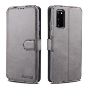 Voor Samsung Galaxy S20 AZNS Kalftextuur horizontale flip lederen hoes met Holder & Card Slots & Wallet & Photo Frame(Grijs)