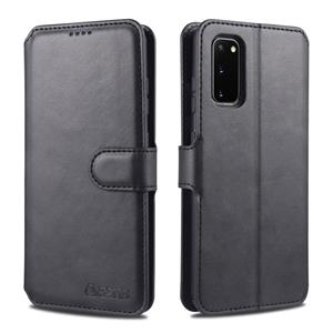 Voor Samsung Galaxy S20 AZNS Kalftextuur Horizontale Flip Lederen case met Holder & Card Slots & Wallet & Photo Frame(Zwart)