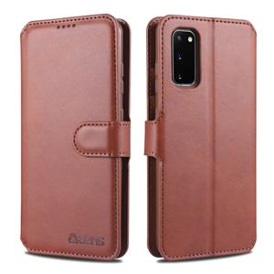 Voor Samsung Galaxy S20 Plus AZNS Kalftextuur horizontale flip lederen hoes met Holder & Card Slots & Wallet & Photo Frame(Bruin)