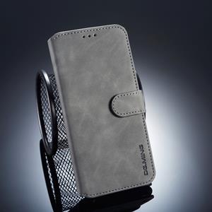 Huismerk Dg. MING retro olie kant horizontale flip case voor Huawei mate 20 lite met houder & kaartsleuven & portemonnee (grijs)