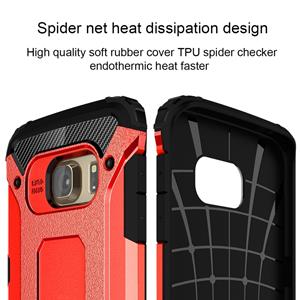 Huismerk Voor Samsung Galaxy S6 Edge / G925 harde Armor TPU + PC combinatie hoesje (rood)