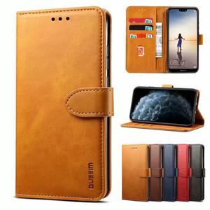 For Samsung Galaxy S21+ 5G GUSSIM Business Style Horizontal Flip Leather Case with Holder & Card Slots & Wallet(Khaki)