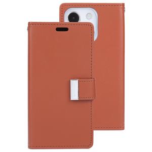 goospery Goofspery Rich Diary Crazy Horse Texture Horizontale Flip Lederen Case met Houder & Card Slots & Portemonnee voor iPhone 13 (Brown)