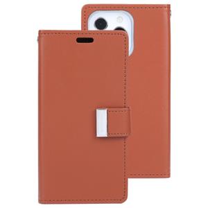 goospery Goofpery Rich Diary Crazy Horse Texture Horizontale Flip Lederen Case met Houder & Card Slots & Portemonnee voor iPhone 13 Pro (Brown)