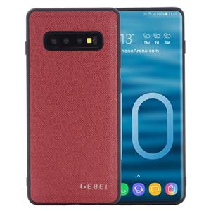 Voor Galaxy S10 GEBEI volledige dekking schokbestendig lederen beschermhoes (rood)