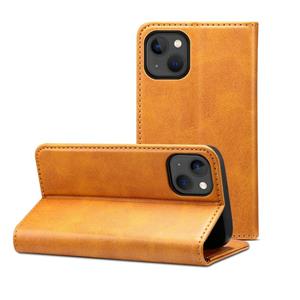 huismerk Kalfstructuur Horizontale Flip Leren Case met Houder & Card Slots & Portemonnee voor iPhone 13 (Khaki)