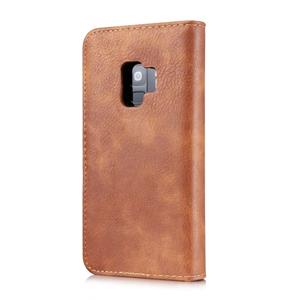 huismerk CGI MING voor Galaxy S9 Crazy Horse textuur horizontale Flip afneembare magnetische beschermhoes met houder & kaartsleuven & Wallet(Brown)