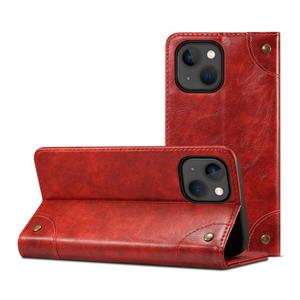 huismerk Barokke eenvoudige horizontale flip lederen tas met houder & kaart slots & portemonnee voor iPhone 13 mini