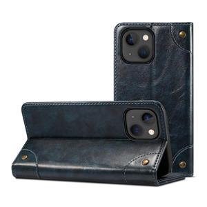 huismerk Barokke eenvoudige horizontale flip lederen tas met houder & kaart slots & portefeuille voor iPhone 13 mini