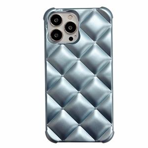 huismerk Elegante rhombische textuur TPU -telefoonhoesje voor iPhone 13 Pro Max (Sierra Blue)