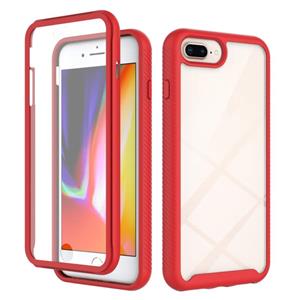 huismerk Starry Sky Solid Color Series Shockproof PC + TPU Hoesje met PET Film Voor iPhone 6 Plus (Rood)