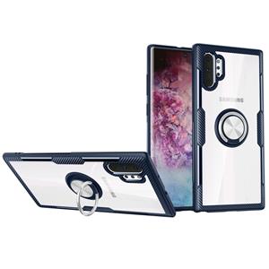 huismerk Scratchproof TPU + acryl ring beugel beschermende case voor Galaxy Note 10 + (marineblauw)