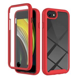 huismerk Starry Sky Solid Color Series Schokbestendige PC + TPU-hoes met PET-film voor iPhone SE 2020 / 8 / 7 (rood)