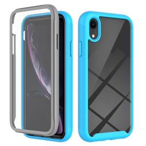 huismerk Starry Sky Solid Color Series Shockproof PC + TPU Hoesje met PET Film Voor iPhone XR (Sky Blue)