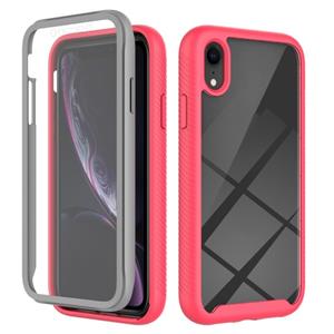 huismerk Starry Sky Solid Color Series Shockproof PC + TPU Hoesje met PET Film Voor iPhone XR (Rose Red)