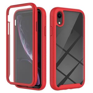 huismerk Starry Sky Solid Color Series Shockproof PC + TPU Hoesje met PET Film Voor iPhone XR (Rood)