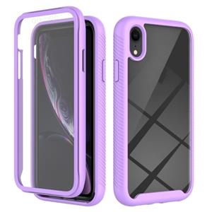 huismerk Starry Sky Solid Color Series Shockproof PC + TPU Hoesje met PET Film Voor iPhone XR (Licht Paars)