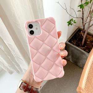 Huismerk Candy Color Elegant Rhombic Texture TPU -telefoonhoesje voor iPhone 13 Pro