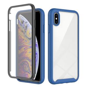 huismerk Starry Sky Solid Color Series Shockproof PC + TPU Hoesje met PET Film Voor iPhone XS Max (Royal Blue)