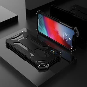 Voor iPhone XS / X R-JUST Shockproof Armor Metal Beschermhoes(Zwart)