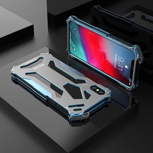 Voor iPhone XS / X R-JUST Shockproof Armor Metal Protective Case(Blauw)