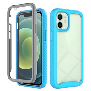 huismerk Starry Sky Solid Color Series Shockproof PC + TPU Hoesje met PET Film Voor iPhone 12 mini (Sky Blue)