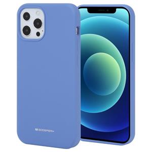 goospery Goosspery Silicone Solid Color Soft Liquid Silicone Shockproof Soft TPU Case voor iPhone 13 Pro (Blauw)