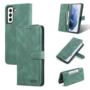 Voor Samsung Galaxy S21 FE 5G AZNS DREAM II HUID VOELHUIS HORIZONTELIJKE SLIP LEREN (GROEN)