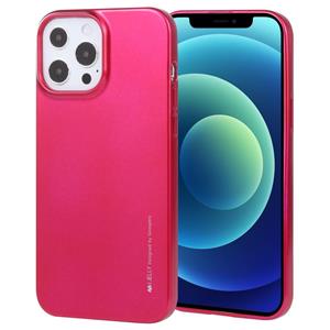 goospery Goosspery I-Jelly TPU Schokbestendig en Krashoes Voor iPhone 13 Pro Max (Rose Red)