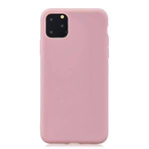 Huismerk Solid Color Frosted TPU Telefooncase voor iPhone 13 Pro Max (Rose Gold)