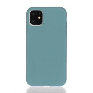 Huismerk Solid Color Frosted TPU Telefoonhoesje voor iPhone 13 Pro Max (Lake Blue)