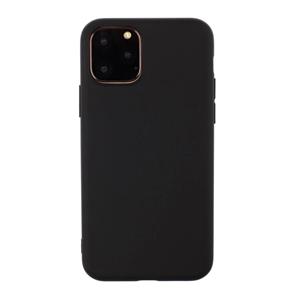 Huismerk Solid Color Frosted TPU Telefoonhoes Foriphone 13 Pro (Black)