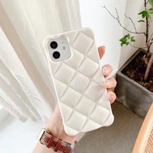 huismerk Candy Color Elegant Rhombic Texture TPU -telefoonhoesje voor iPhone 13