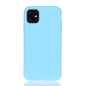 huismerk Solid Color Frosted TPU Telefoonhoes voor iPhone 13 (Sky Blue)