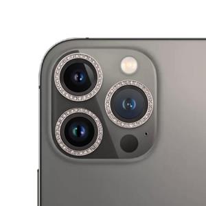 huismerk 9H Point Boor Camera Lens Protector Circle voor iPhone 13 Pro MAX / 13 PRO (Silver)