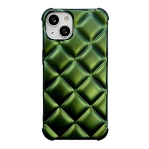 huismerk Rhombic Texture Chameleon TPU -telefoonhoesje voor iPhone 13 Pro Max (Green)