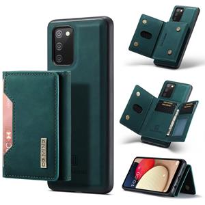 Voor Samsung Galaxy A02S DG.MING M2 Serie 3-voudige Multi Card Tas + Magnetische achterkant Schokbestendig Case met Portemonnee & Houder Functie