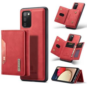 Voor Samsung Galaxy A02S DG.MING M2 Serie 3-voudige Multi-kaarttas + Magnetische achterkant Schokbestendig Case met Portemonnee & Houder Functie