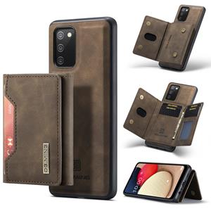 Voor de Samsung Galaxy A02s DG.MING M2 Series 3-vouw Multi Card Bag + Magnetic Back Cover schokbestendige behuizing met Wallet & Holder Function