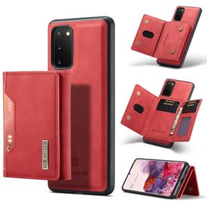 Voor Samsung Galaxy S20 DG.MING M2 Serie 3-voudige multi-kaarttas + magnetische achterkant schokbestendig geval met portefeuille & houderfunctie