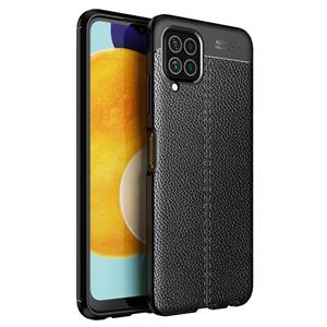 huismerk Litchi Texture TPU Shockproof Case voor Samsung Galaxy M32 Internationale versie (Zwart)