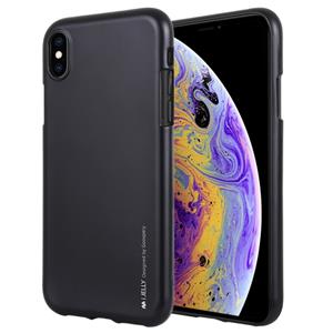 MERCURY GOOSPERY JELLY serie Shockproof zachte TPU Case voor iPhone XS Max(Black)