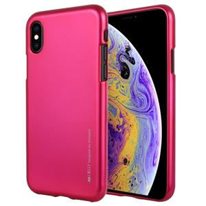 huismerk MERCURY GOOSPERY JELLY serie schokbestendig Soft TPU Case voor iPhone XS Max (magenta)