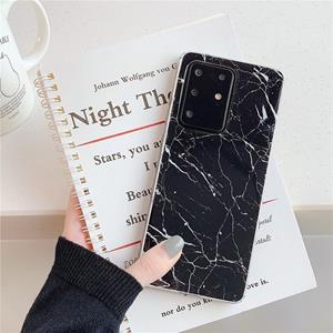 huismerk Voor Galaxy S20 Ultra Hoge Kwaliteit TPU Smooth Marbled IMD mobiele telefoon geval (Zwarte F30)