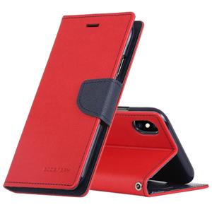 huismerk KWIK GOOSPERY FANCY dagboek horizontale Flip lederen case voor iPhone XS Max met houder & kaartsleuven & portemonnee (rood)